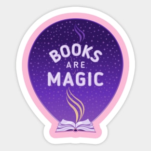 Books are magic - night sky full of stars Sticker